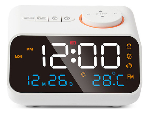 Reloj Digital Con Reloj Fm, Recargable