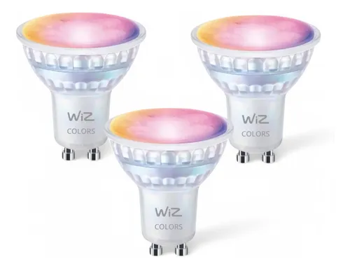 Kit X3 Lampara Smart Led Dicroica Wifi Colores 4.7w Wiz Gu10