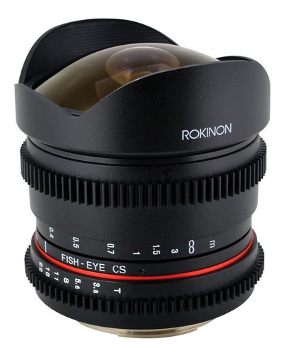Rokinon 8mm T/3.8 Fisheye Cine Lente Para Nikon