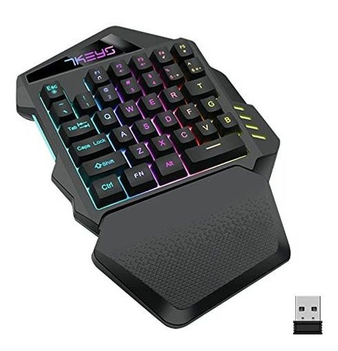 Teclado Inalámbrico Juegos Una Sola Mano  Medio Teclad...