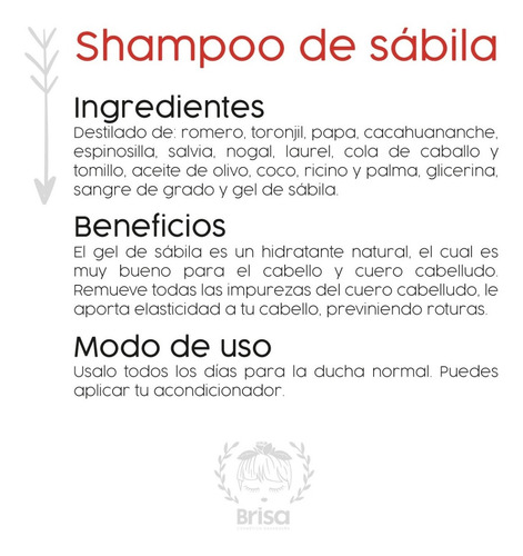 Imagen 3 de 9 de Shampoo Sábila 250 Ml Aloe Vera Shampoo Anticaspa