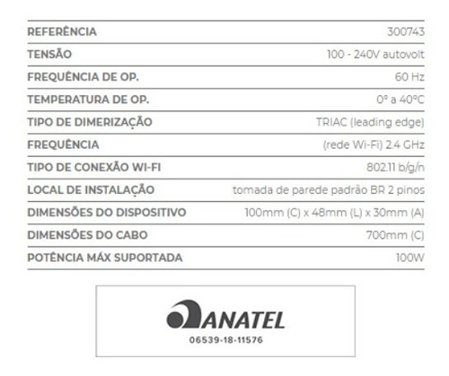 Imagem 3 de 3 de Lightsense Controle De Iluminação Plug Via Wifi Brilia