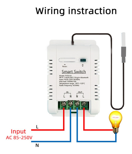 Gs Interruptor Inteligente De Temperatura/apagado Sonoff