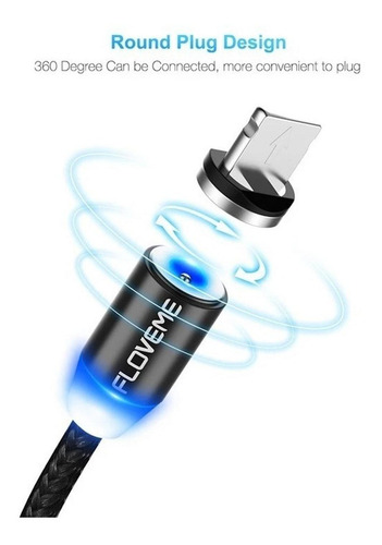Cargador Magnetico 3 En 1 Micro Usb, Lightning Y Tipo