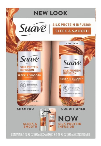  Suave Silk Protein Infusion Shampoo/acondicionador (532ml)