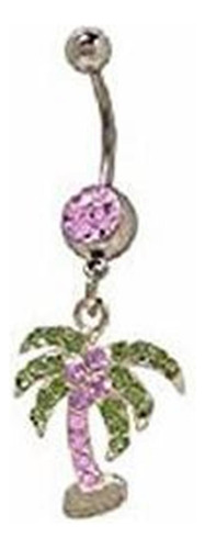 Aros - Bodyjewelryonline Dangler Palm Tree Belly Ring With 