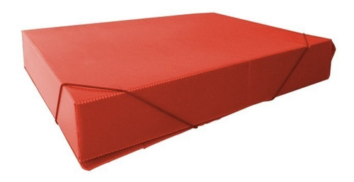 Carpeta 50mm Polibras Roja Con Elástico