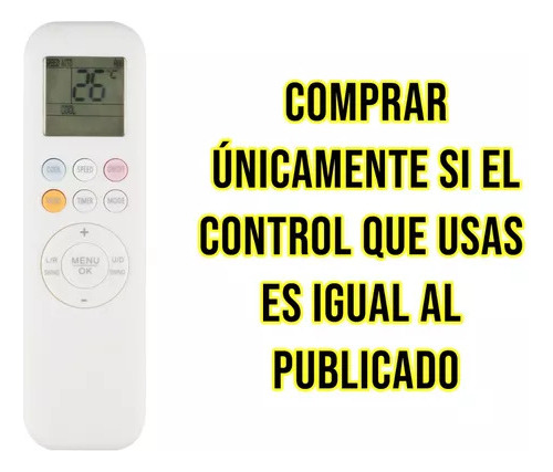 Control Mirage Xlife 2021 Inverter 17 X32 Aire Acondicionado
