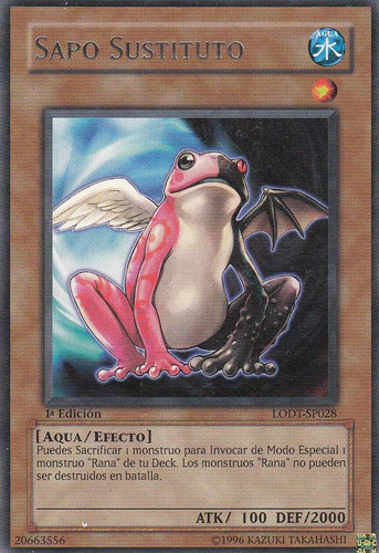 Carta Yugioh Sapo Sustituto