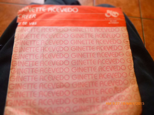 Vinilo Single De Ginette Acevedo -- Creer ( H20