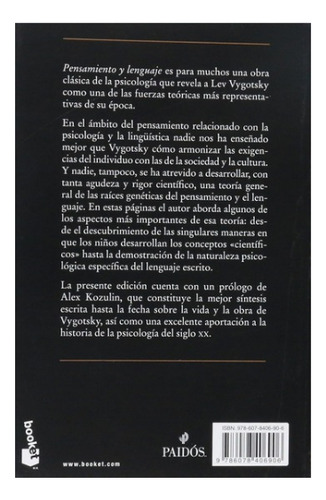 Libro Pensamiento Y Lenguaje Editorial Booket, Lev Vygotsky