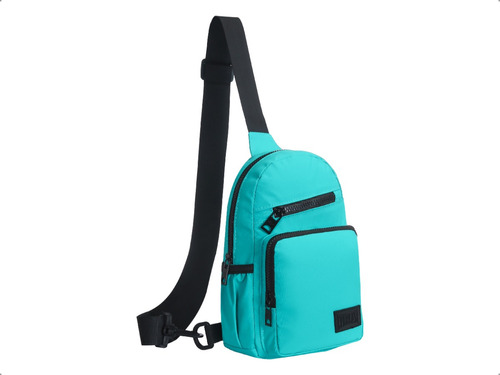 Riñonera Bolso Chico Bandolera Morral Deportivo Impermeable Color Verde Agua