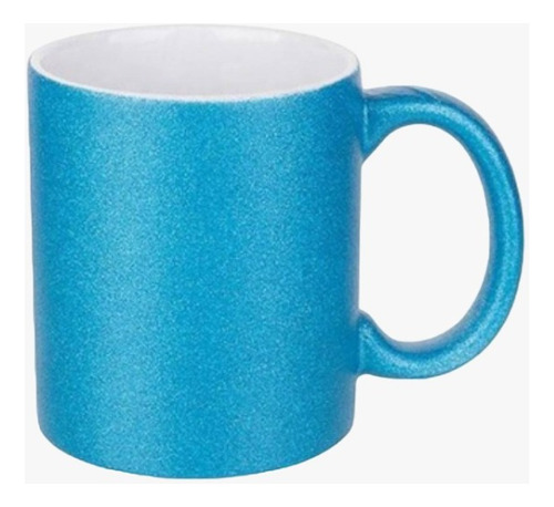 Taza Porosa Con Glitter Sublimar C/caja Individual Color Azul