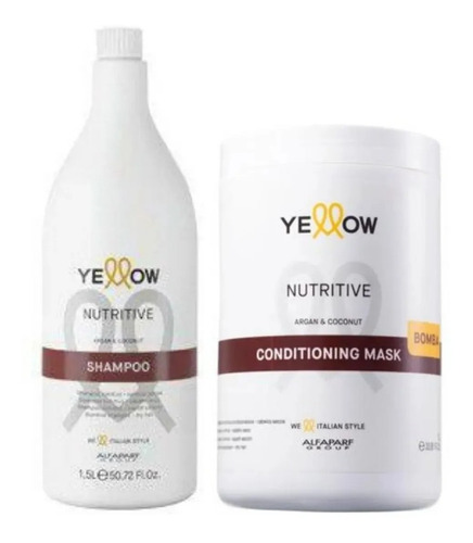 Kit Máscara 1kg + Shampoo Yellow Nutritive 1.5l