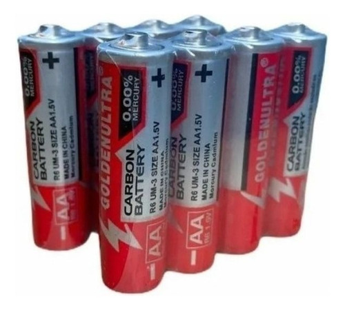 Kit 60 Pilha Comum Aa Ou AAA 1.5v R6 Golden Ultra