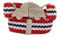 Comprar Cinto Cinturón Elástico Bebe Nene Niño Hebilla Auto Enganche Color Rojo - Blanco - Azul Talle Único