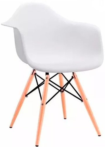 Sillon Diseño Eames Base De Madera Linea Moderna Kromo-s X 2