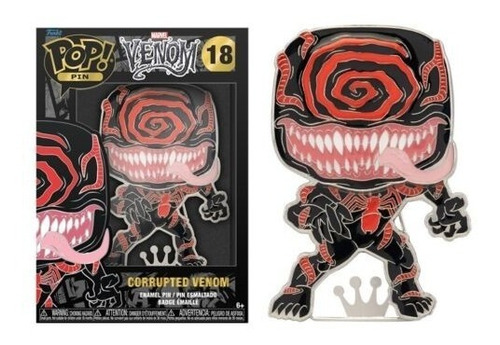 Funko Pop Pins Figura Corrupted Venom 18 Marvel Metal Origin