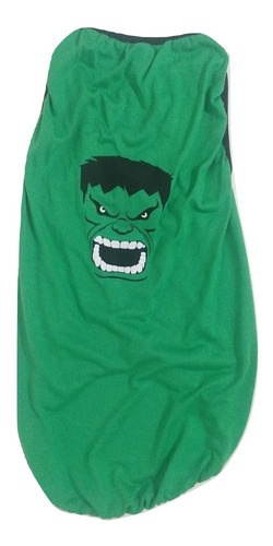Camiseta Para Cães Super Heróis  Hulk Verde  Tamanho P
