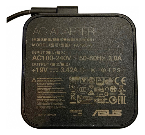 Cargador Asus 19v 65w Pa-1650-78 Original 4.5x3.0