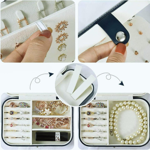 Imagen 9 de 10 de Organizador Joyas Estuche Joyero Portátil Viaje Exhibidor