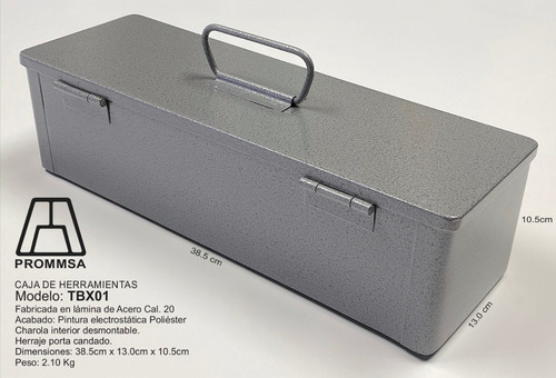 Caja De Herramientas Robusta Y Duradera, En Acero Cal.20