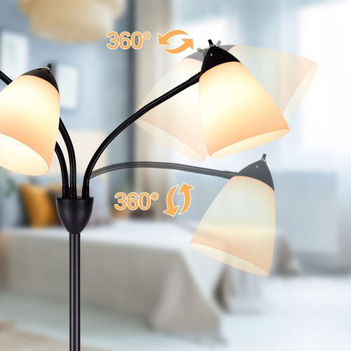 Lámpara De Pie Dinglilighting Moderna Y Flexible Con Cuello