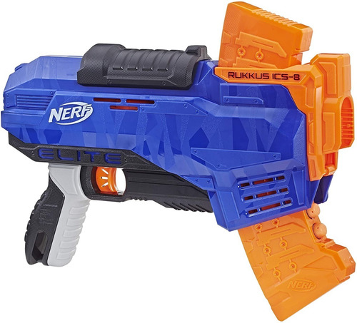 Nerf Pistola Elite Rukkus Ics8 Tipo Ametralladora Hasbro