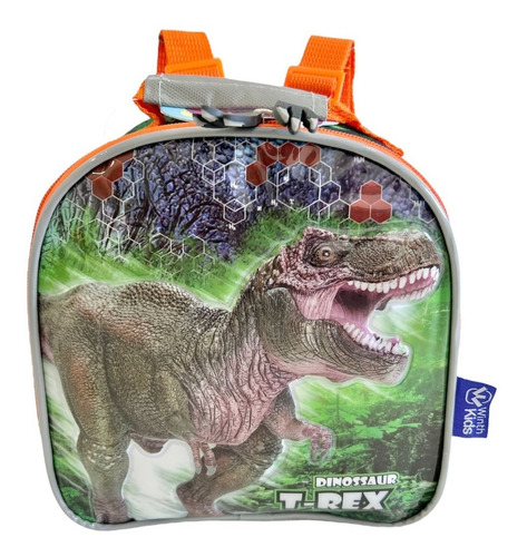 Lancheira Térmica Infantil Escolar Meninos Dinossauro Rex 
