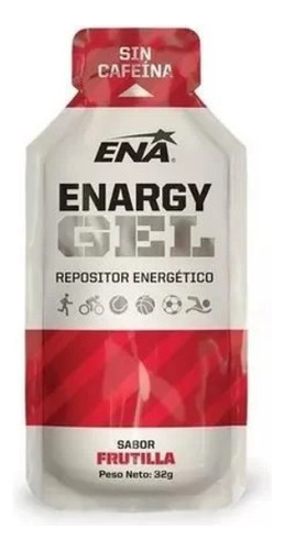 Gel Energetico Energy Gel Ena-sin Cafeína 30g Sabor Frutilla
