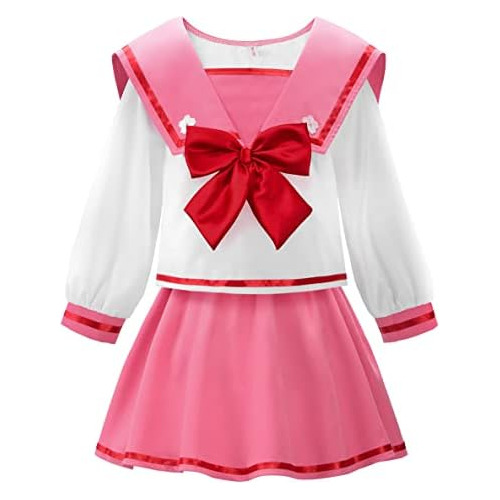 Vestido De Uniforme De Colegiala Japonesa Rosa