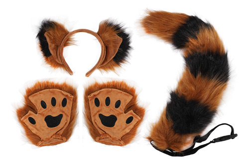 Juego De Guantes Para Cosplay Con Forma De Cola Y Garra, 3 U