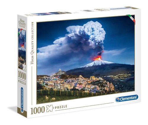 Rompecabeza Puzzle Volcan Etna X 1000 Piezas Clementoni Full