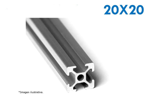 Perfil De Aluminio Estructural P 20x20 Cnc 3d 1 Metro - 1pza