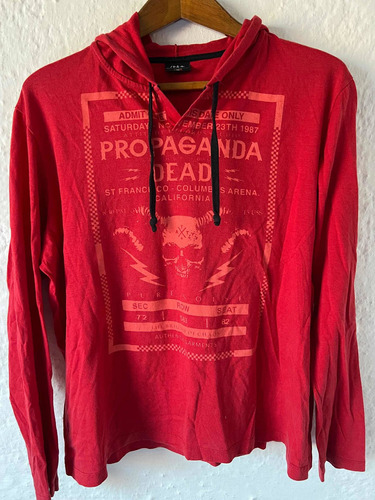 Buzo Hoodie Hombre Rojo Con Estampa Talle S, N+ North Sails