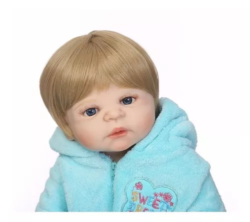 Bebê Reborn Menino Corpo De Silicone 55cm - 12x Sem Juros