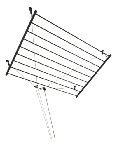 Varal De Teto Tradicional 150x80 Com 10 Varetas Alumínio