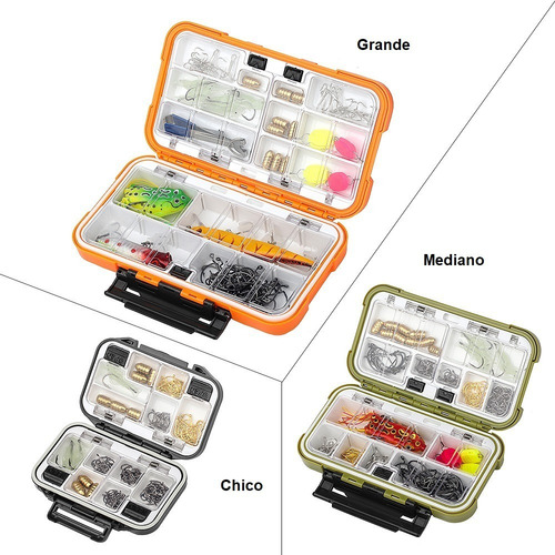 Caja Estanca Organizadora Moscas Y Señuelos 12 Div 11x8x3.5