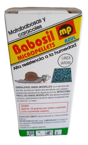 Mata Babosas Y Caracoles Cebo Babosil Micro Pellets X 100 Gr