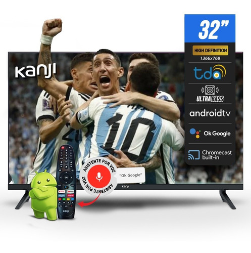 Smart Tv 32 Pulgadas Hd Android Tv Control Por Voz Dtv