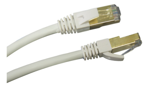 Cable Patch Cord Cat7 O 6a Por 1mt Color Blanco 