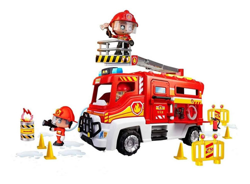 Pinypon Action Camion De Bomberos Con Figura Y Accesorios