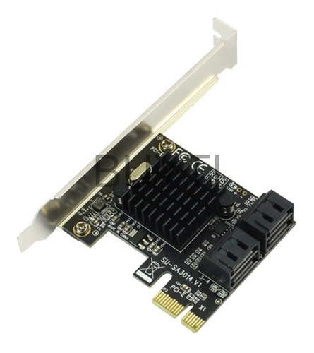 Controladora 4 Portas Sata 3.0 Marvell 88se9215 Pcie X1