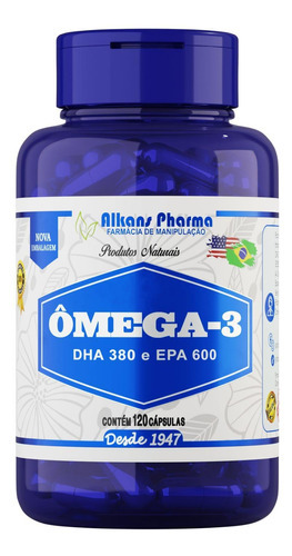 Ômega-3 Dha 380 Mg E Epa 600 Mg 120 Cápsulas