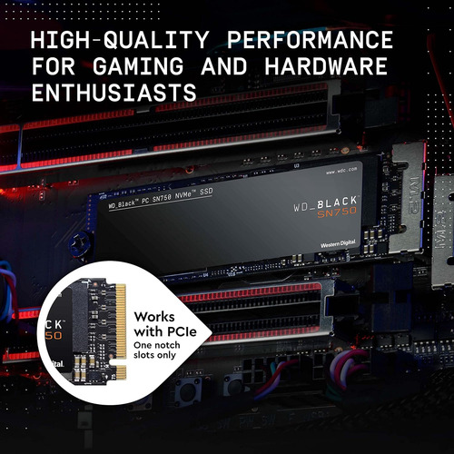 Ssd Wd_black Sn750 Nvme 1 Tb Gen3 Pcie, M.2 2280, 3d