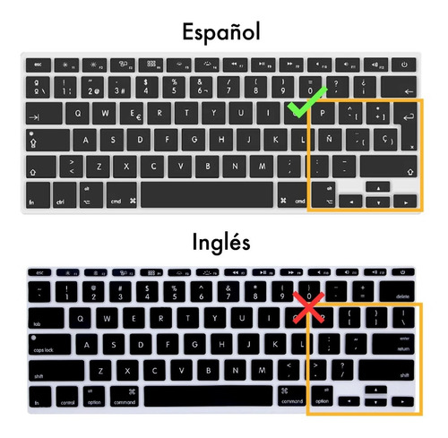 Imagen 5 de 10 de Protector Silicona Teclado Compatible Macbook Pro A1278- Esp
