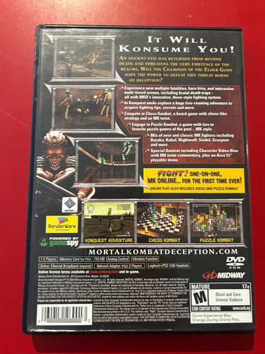 Mortal Kombat Deception Ps2 (Usado)