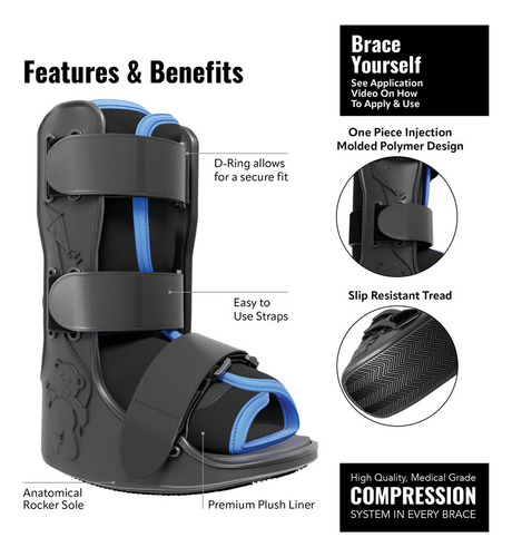 Braceapedia Pediatric Buddy Boot, Soporte Para Tobillo Y Pie