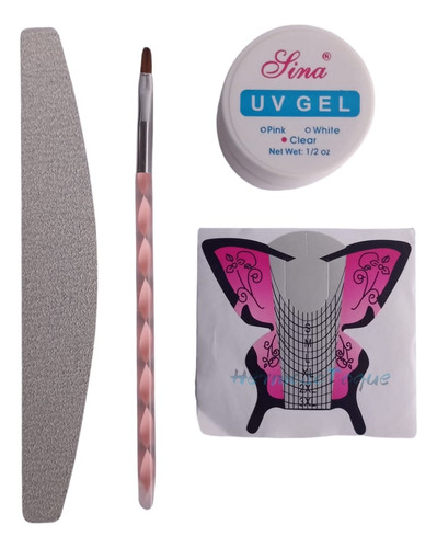 Kit Para Uñas En Gel Con Moldes Mariposa, Hermoso Toque 