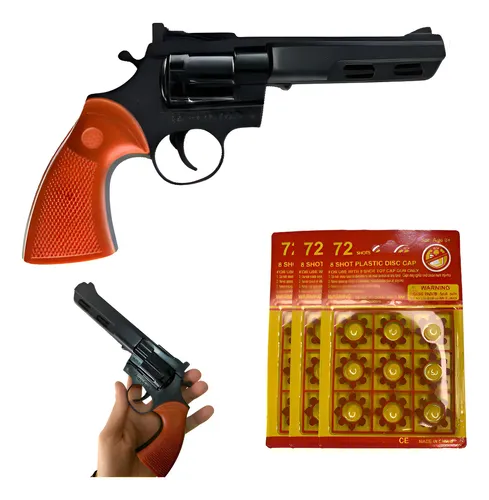Revólver Espoleta Arminha Do Rambo 38 Brinquedo | Parcelamento sem